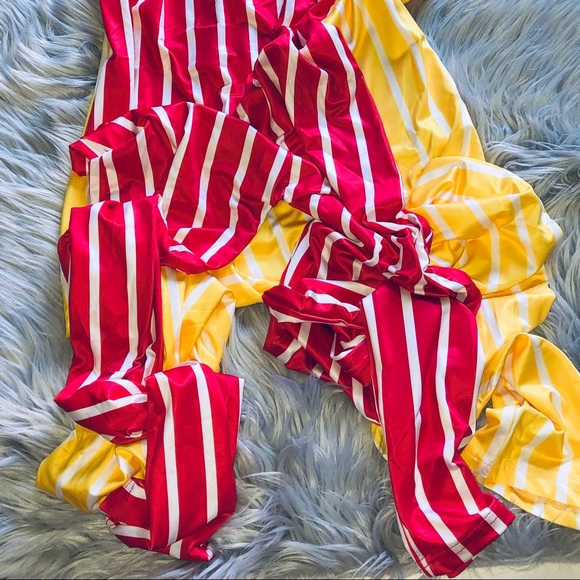 Pinstripe Jumpsuit YELLOW - Picture 2 of 3